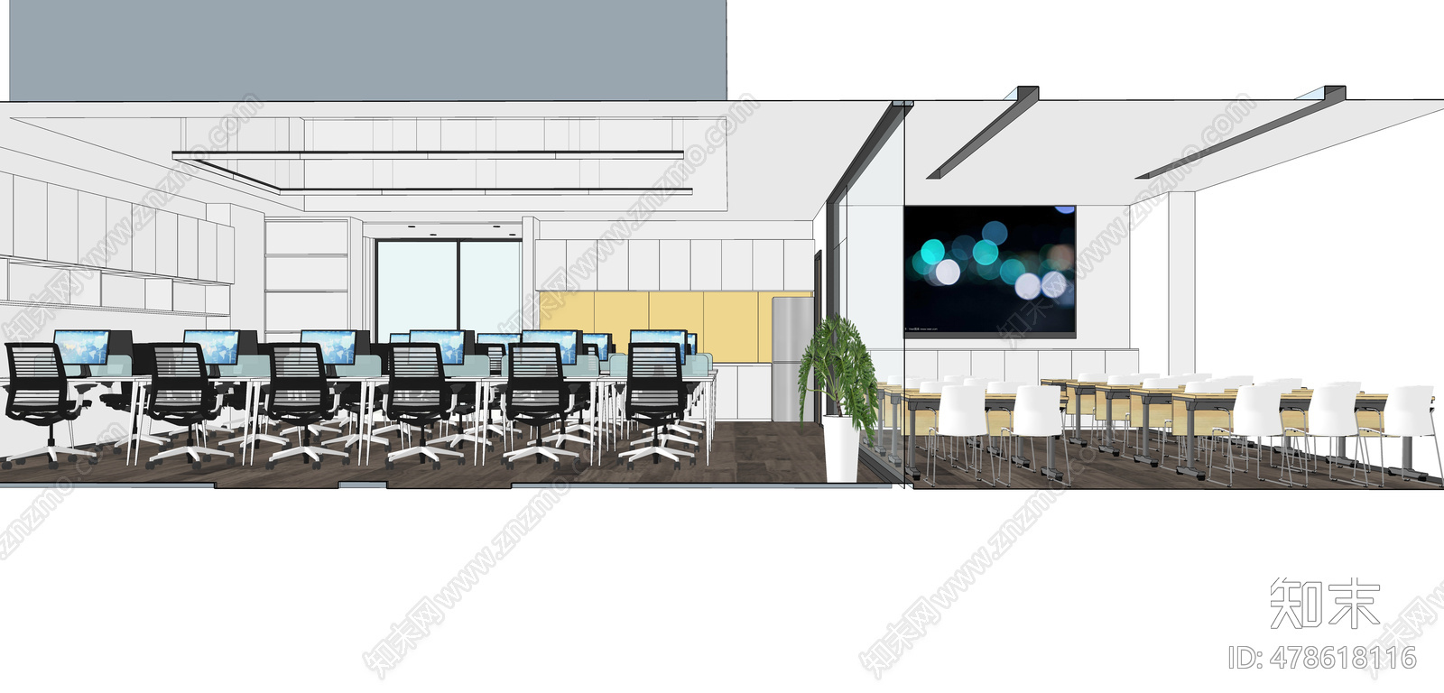 办公室cad施工图下载【ID:478618116】