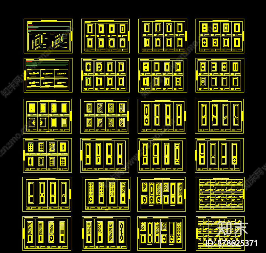 家具柜子配件施工图下载【ID:878625371】