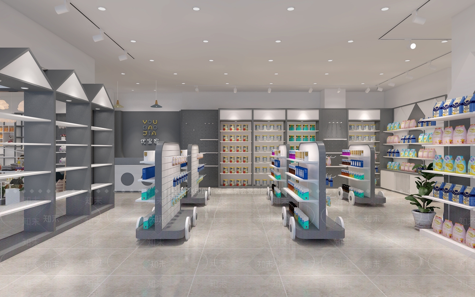 现代母婴店3D模型下载【ID:378638448】