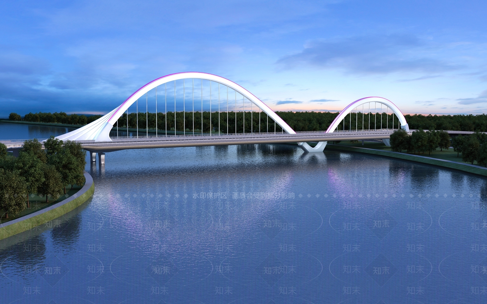 现代桥3D模型下载【ID:878639416】