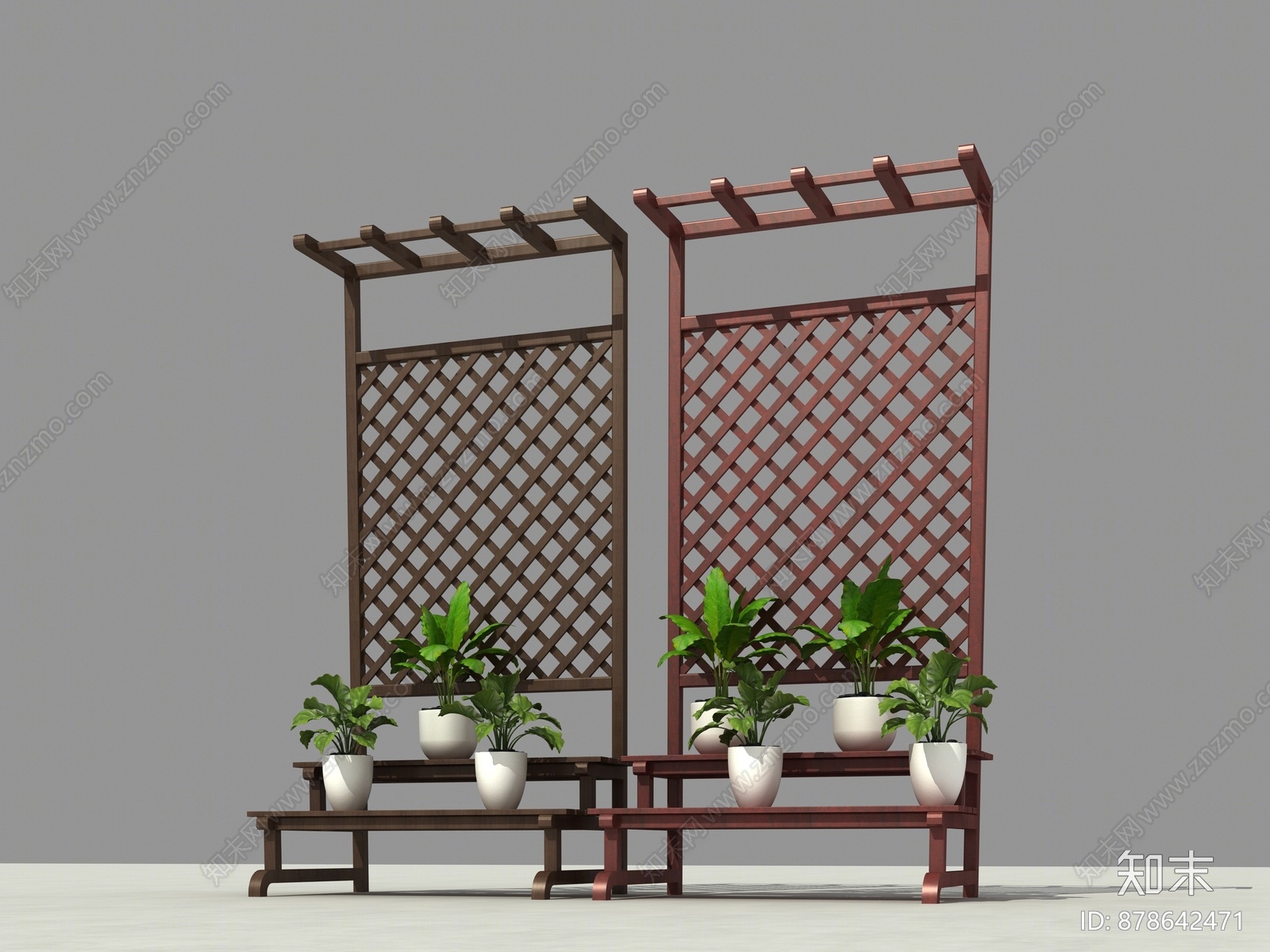 现代花架3D模型下载【ID:878642471】