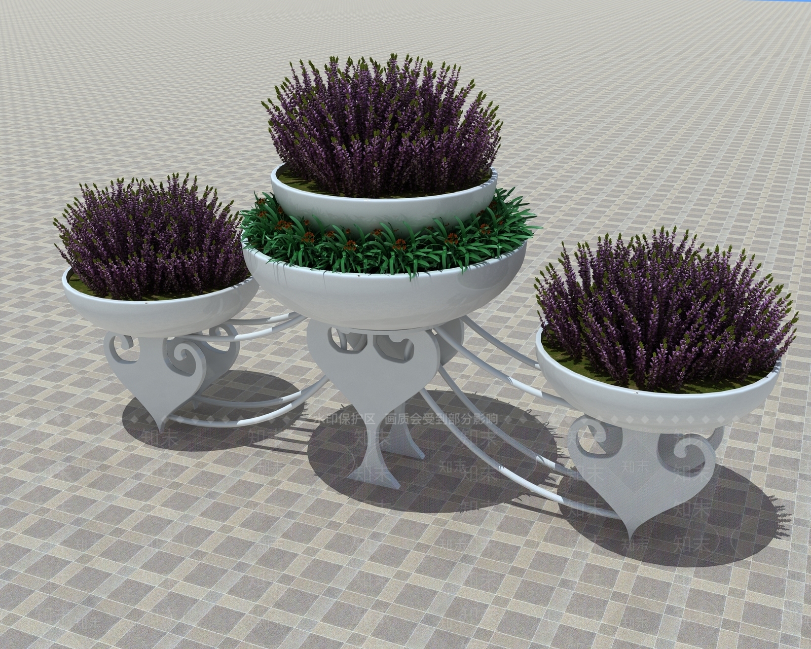 简欧花钵3D模型下载【ID:878642481】