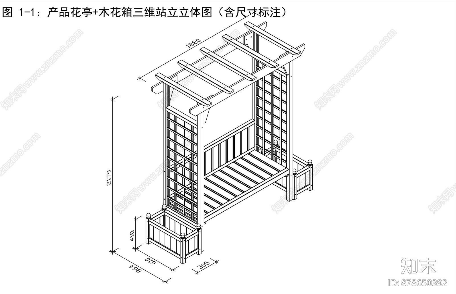 花架cad施工图下载【ID:878650392】