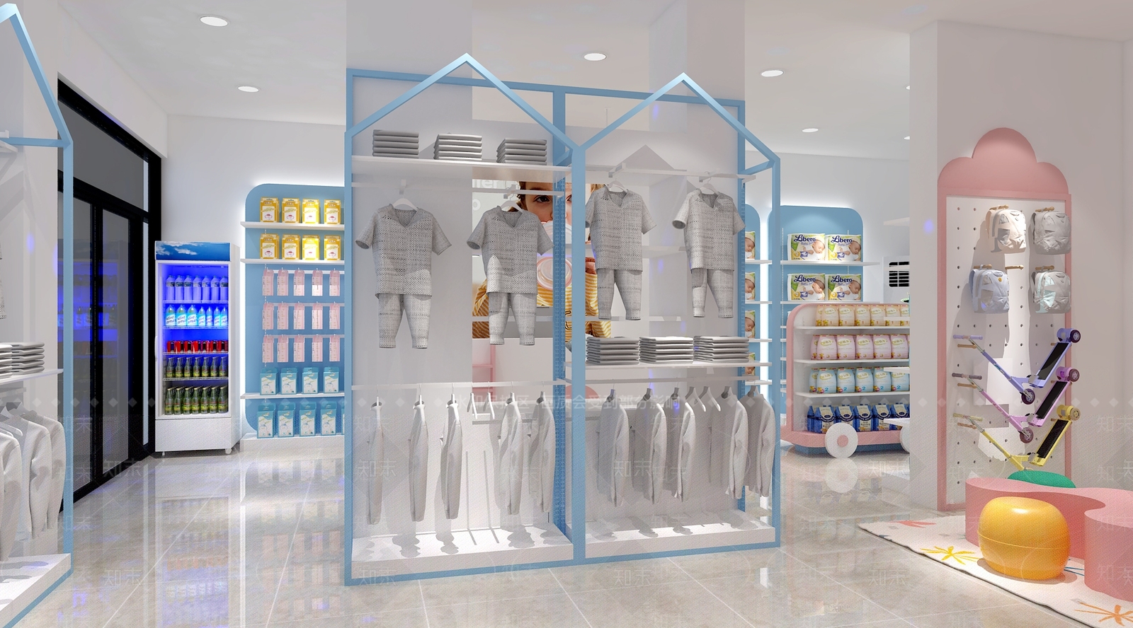 现代母婴店3D模型下载【ID:378654413】
