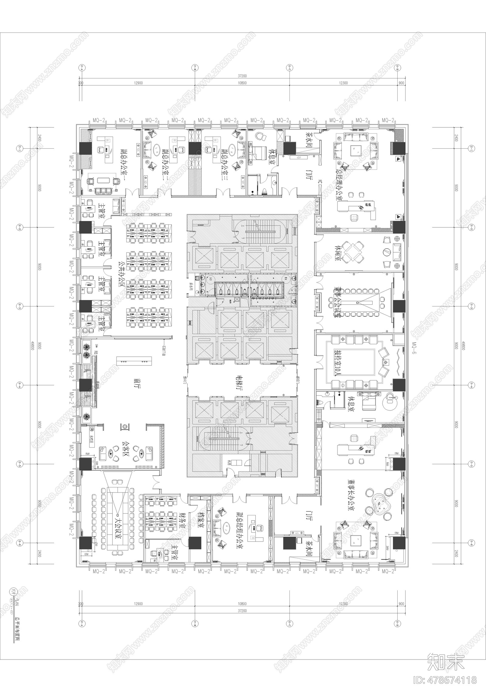 房地产开发商办公楼cad施工图下载【ID:478674118】