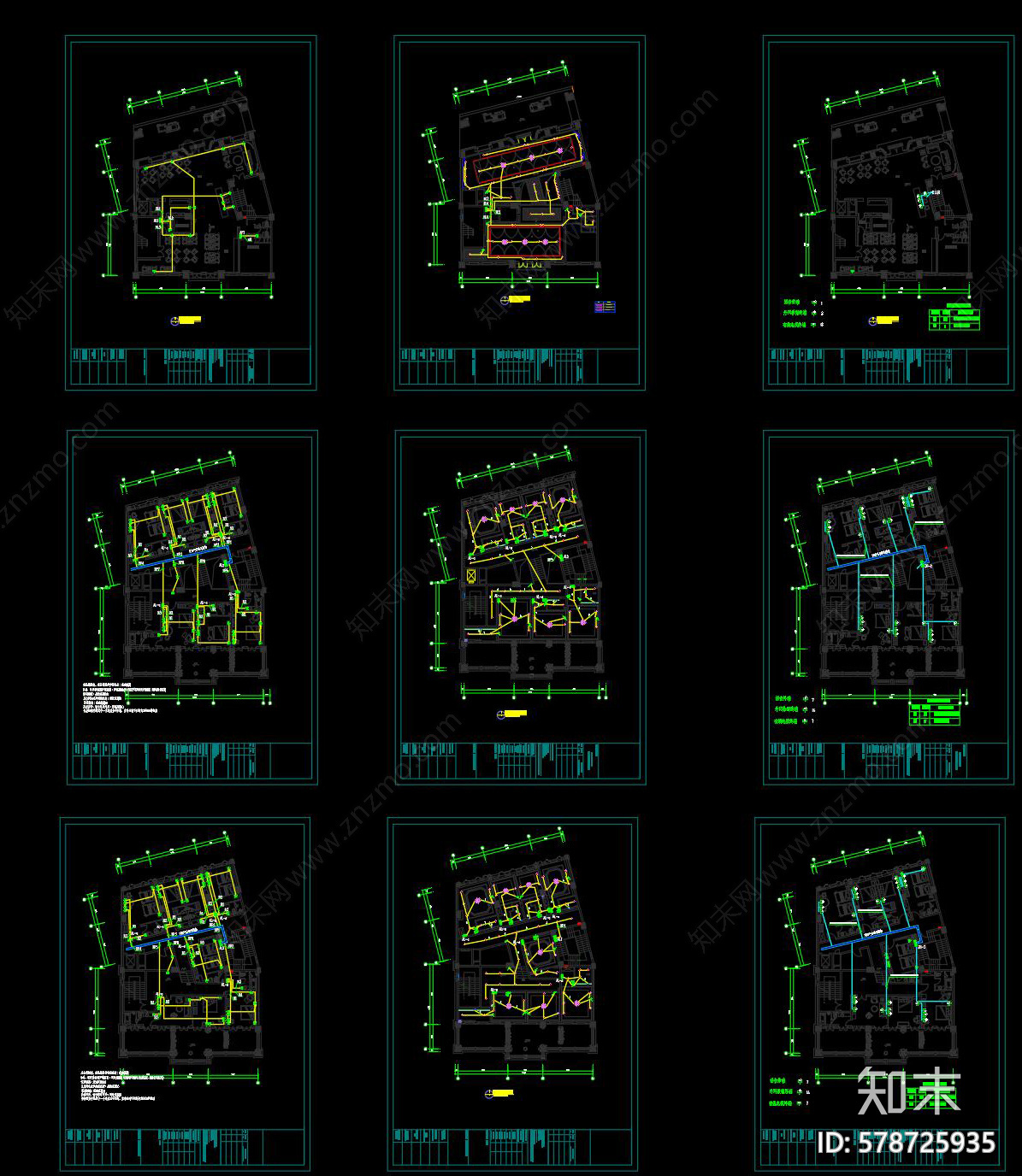 某酒店电气给排水CAD图纸施工图下载【ID:578725935】