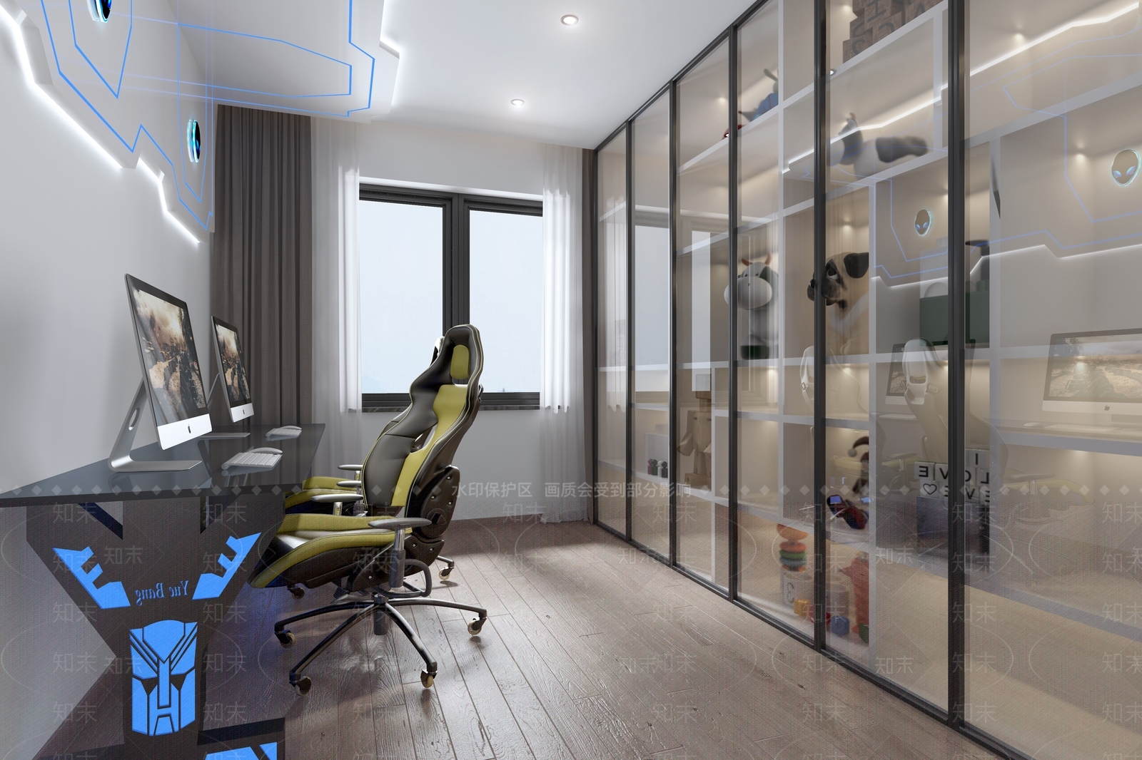 现代电竞书房3D模型下载【ID:578730653】