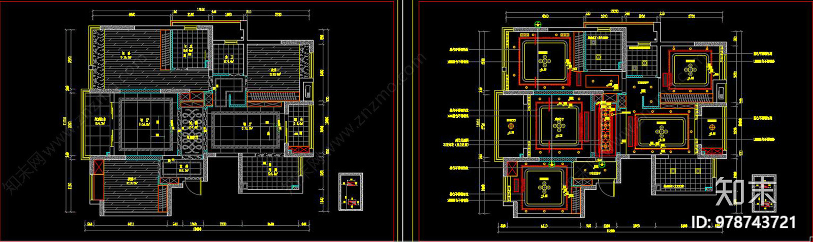 新中式家装CADcad施工图下载【ID:978743721】