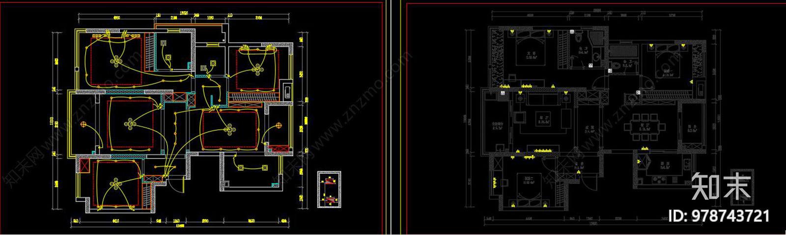 新中式家装CADcad施工图下载【ID:978743721】