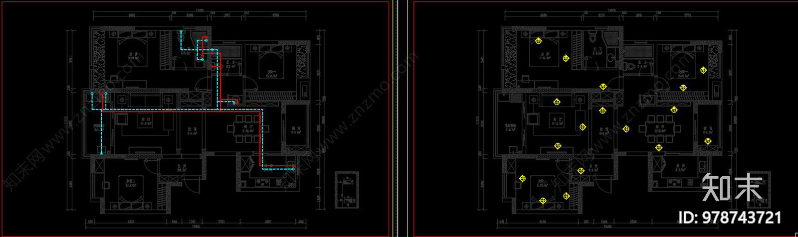 新中式家装CADcad施工图下载【ID:978743721】