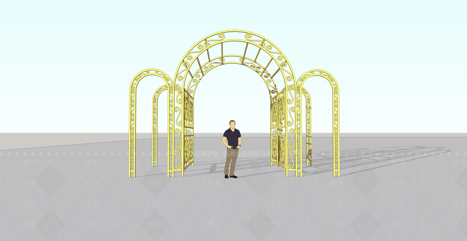 欧式花架SU模型下载【ID:178770750】