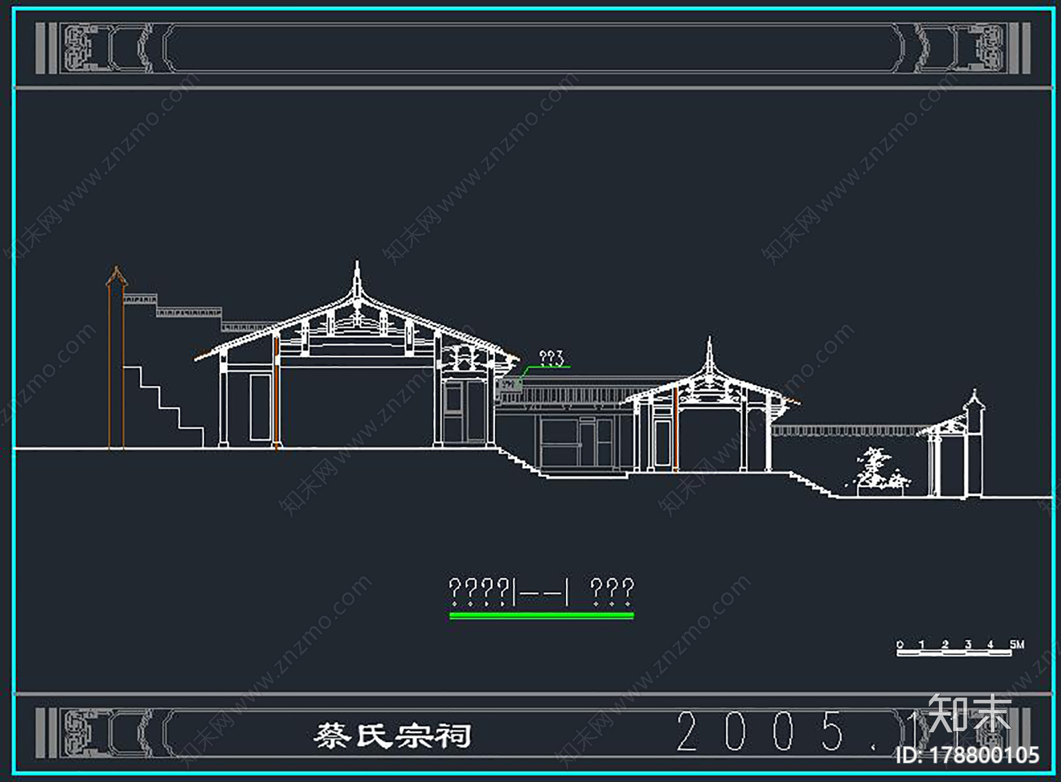 蔡氏宗祠测绘图施工图下载【ID:178800105】