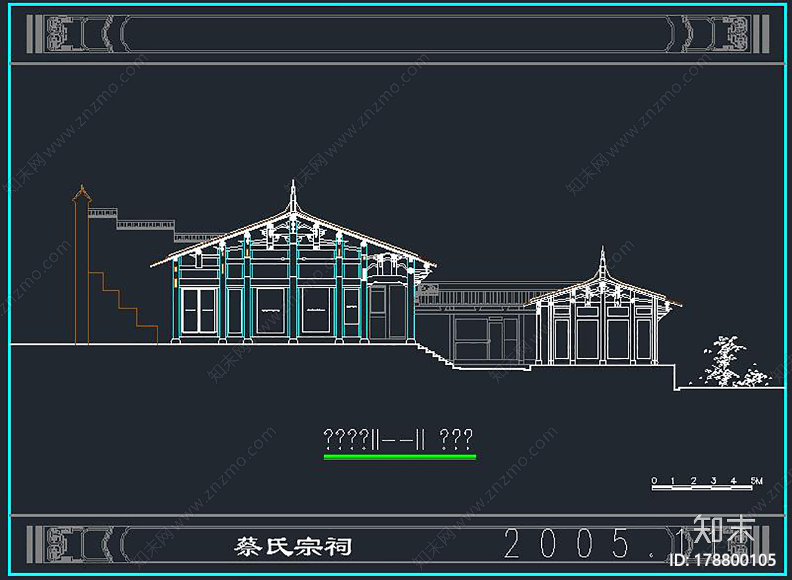 蔡氏宗祠测绘图施工图下载【ID:178800105】