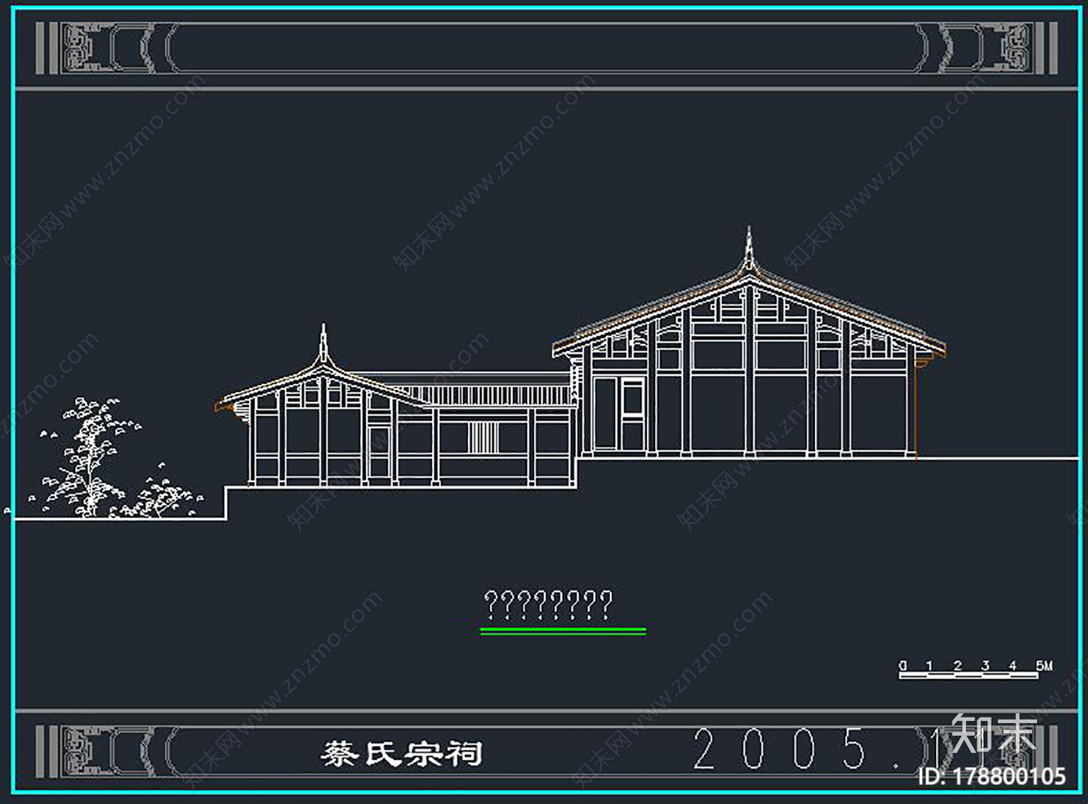 蔡氏宗祠测绘图施工图下载【ID:178800105】