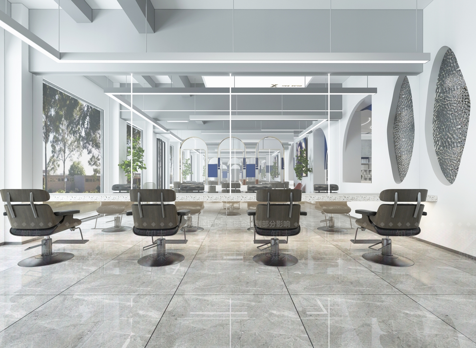 现代美发店3D模型下载【ID:978804585】