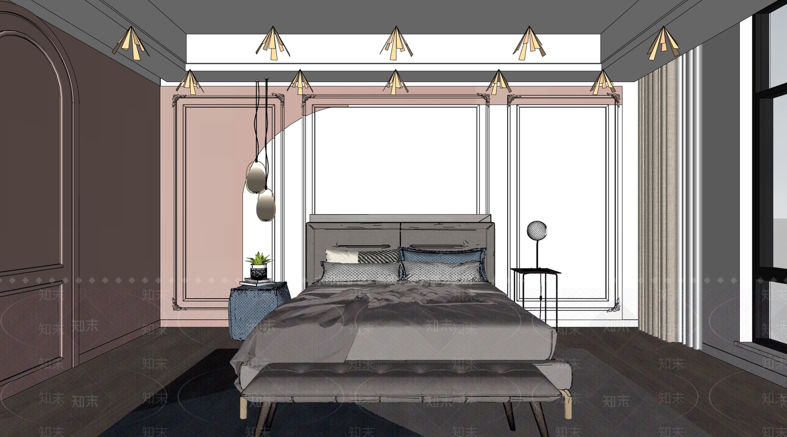 简欧儿童房SU模型下载【ID:278820860】