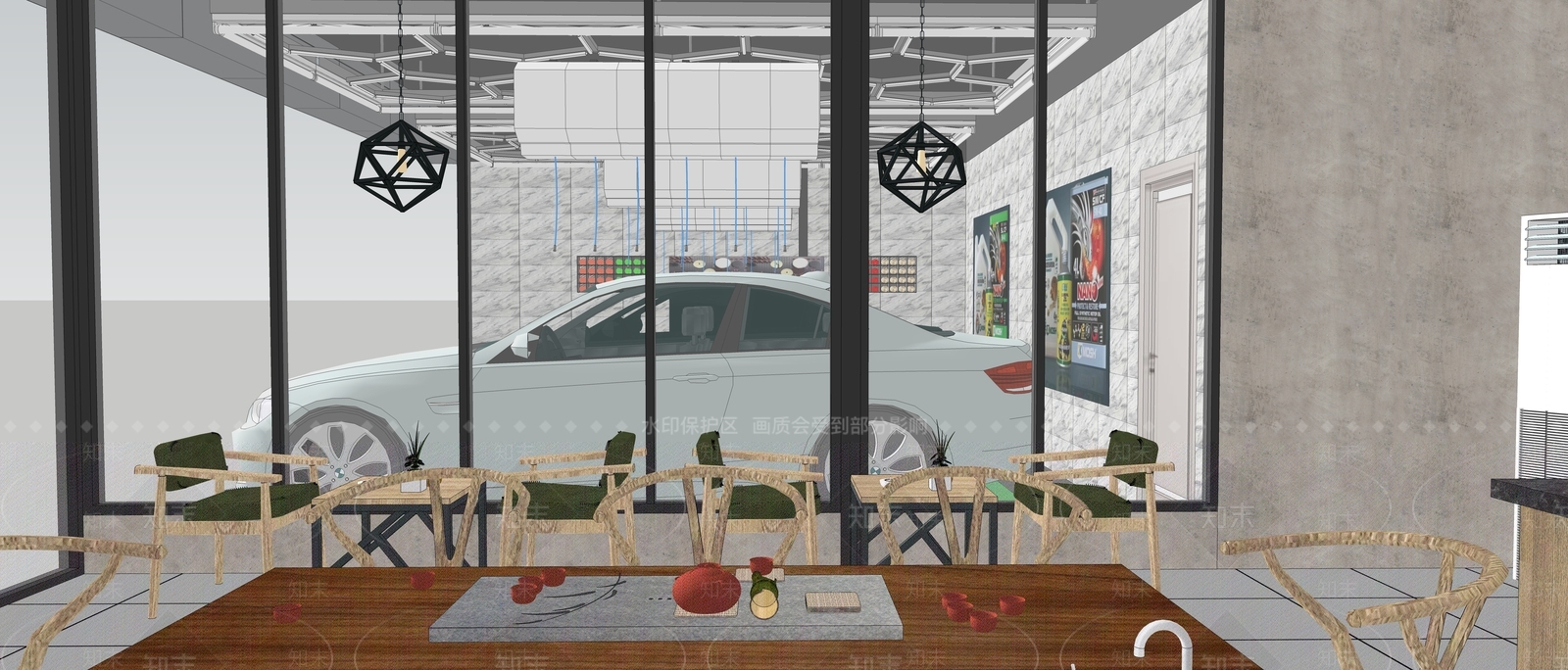 现代汽车展厅SU模型下载【ID:478837853】