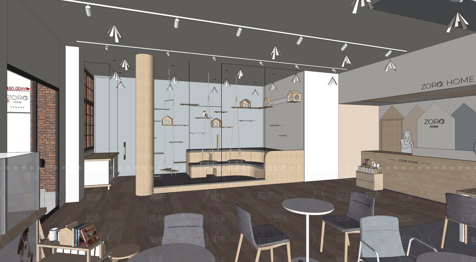 现代风格宠物店SU模型下载【ID:378838237】