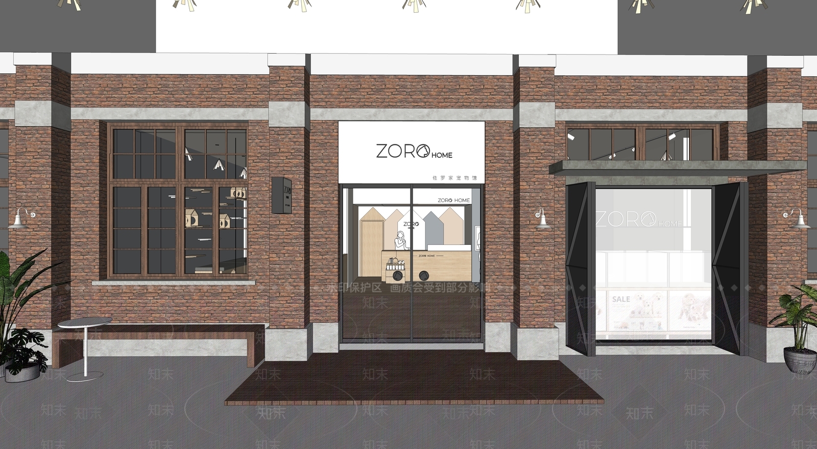 现代风格宠物店SU模型下载【ID:378838237】