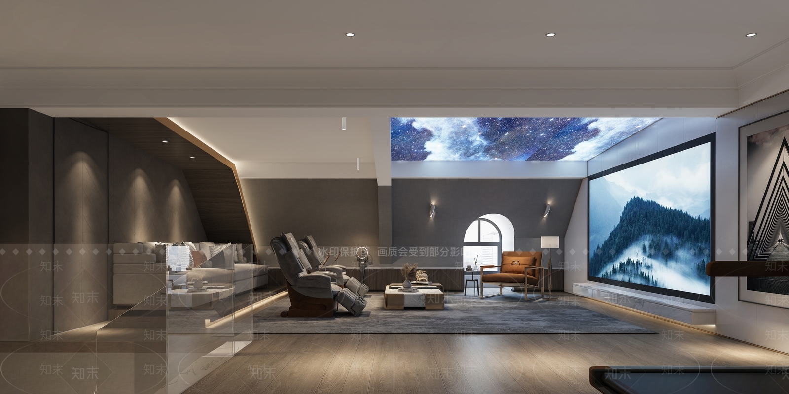 现代影音室3D模型下载【ID:878839954】