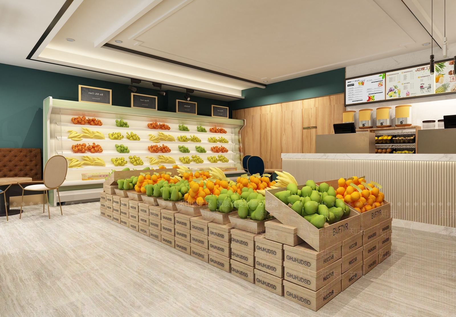 现代水果店3D模型下载【ID:678851380】