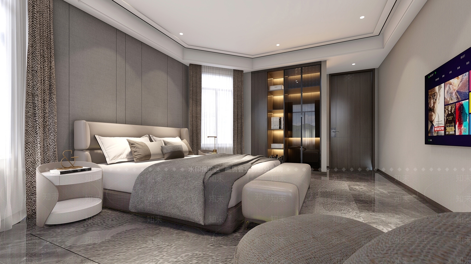 现代卧室SU模型下载【ID:278874865】