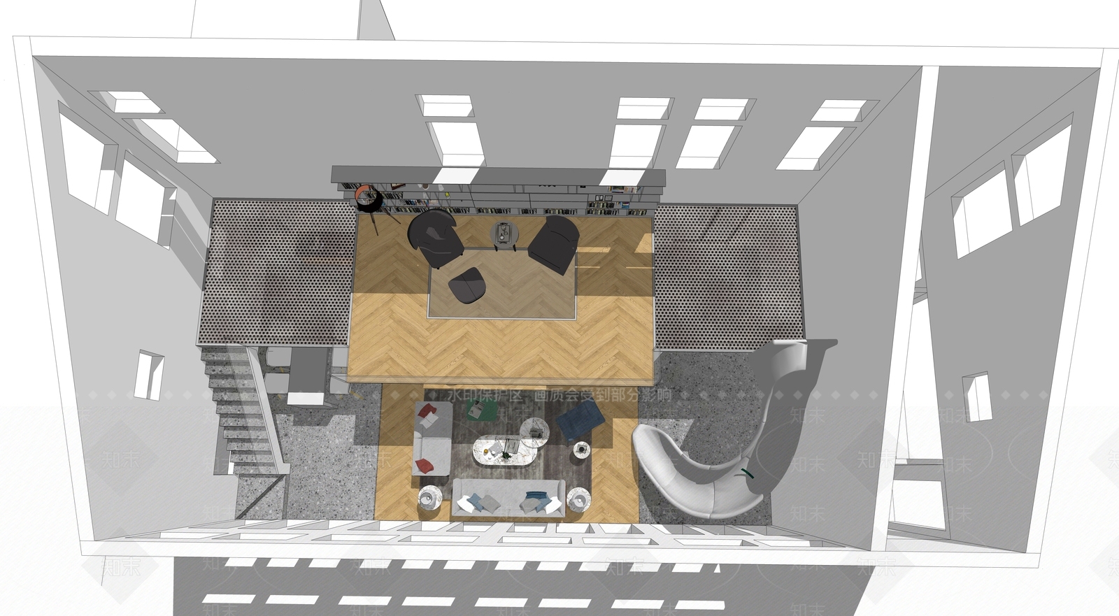 现代休闲娱乐空间SU模型下载【ID:578875446】