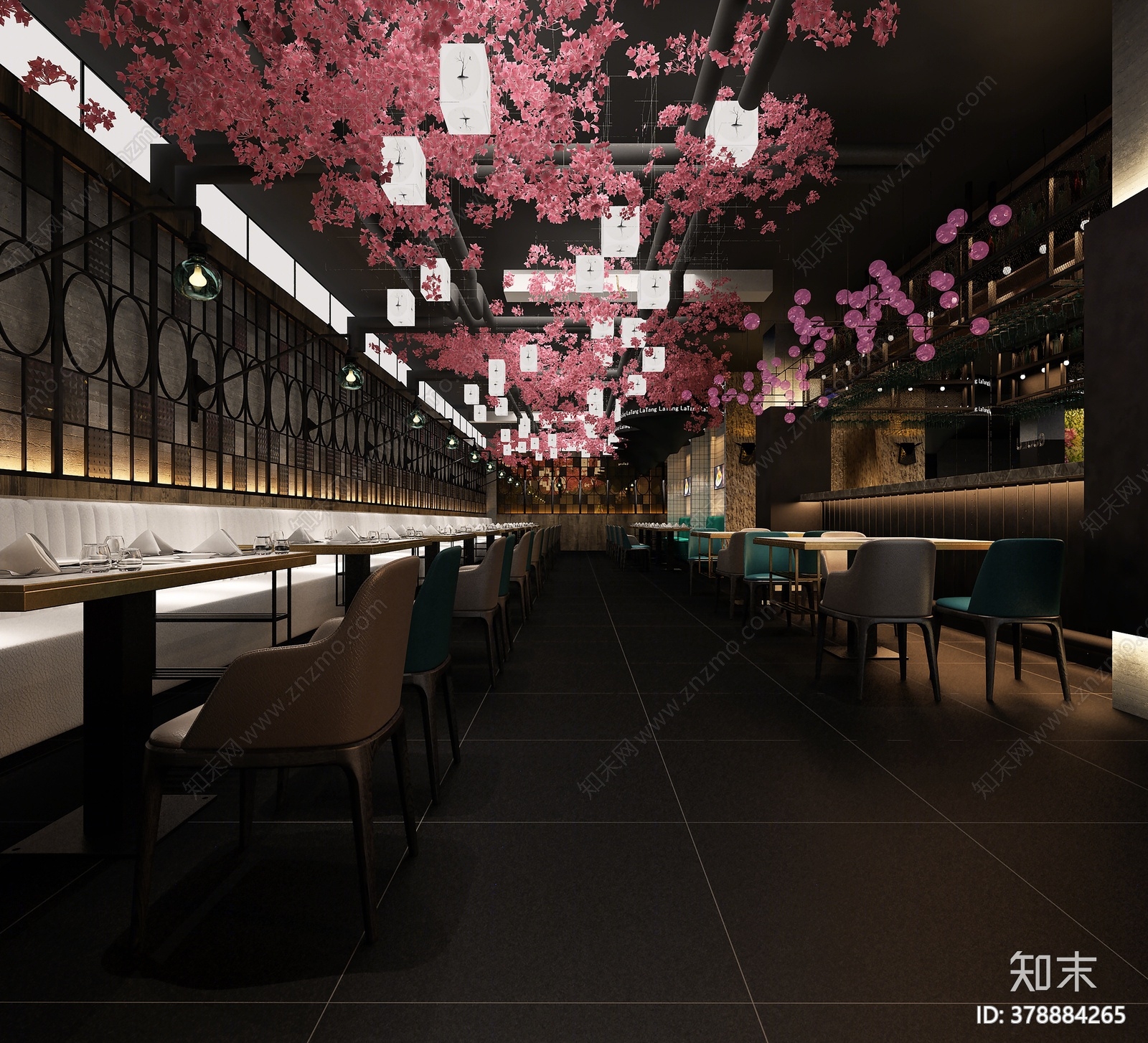 现代风格火锅店3D模型下载【ID:378884265】