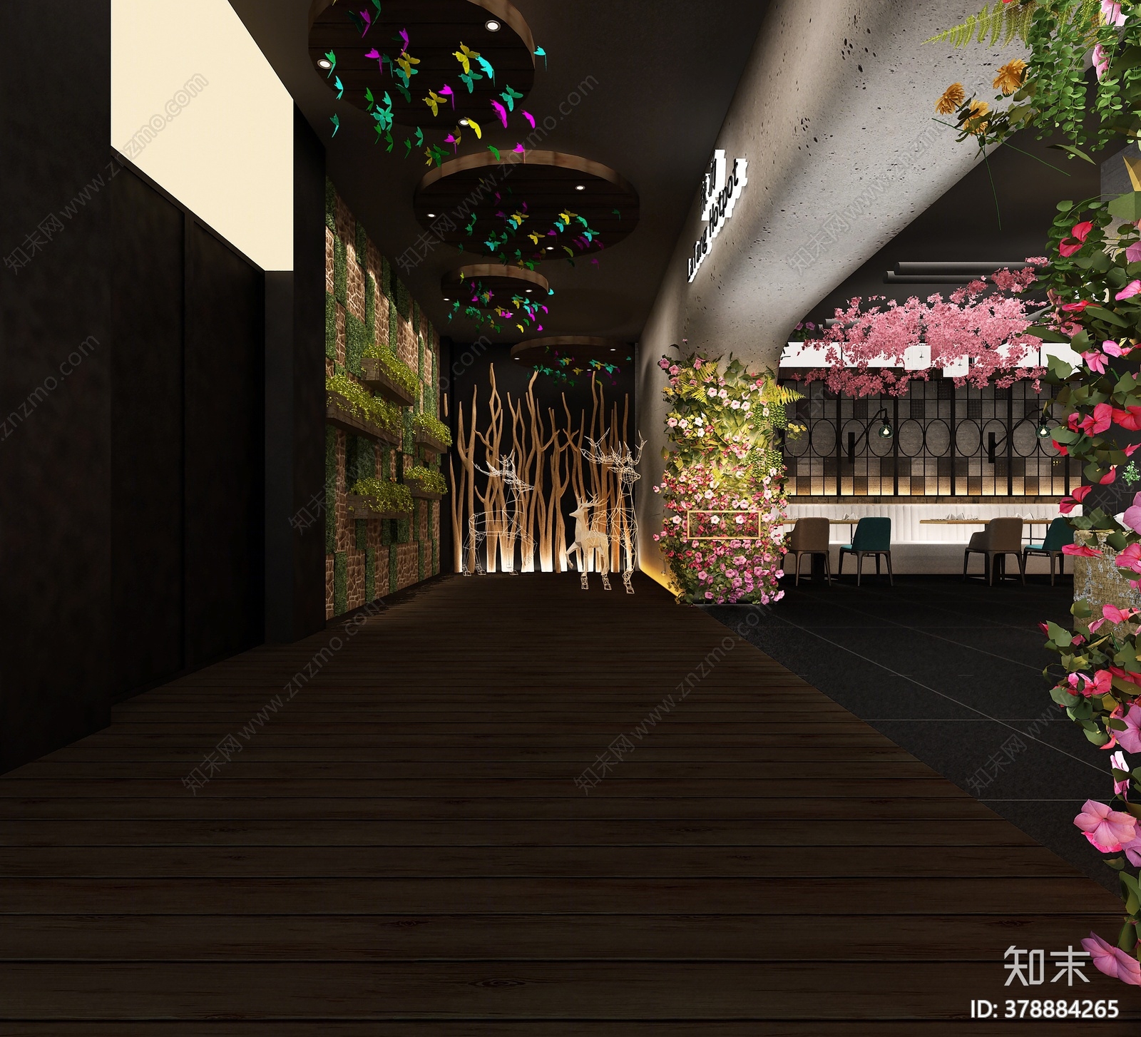 现代风格火锅店3D模型下载【ID:378884265】