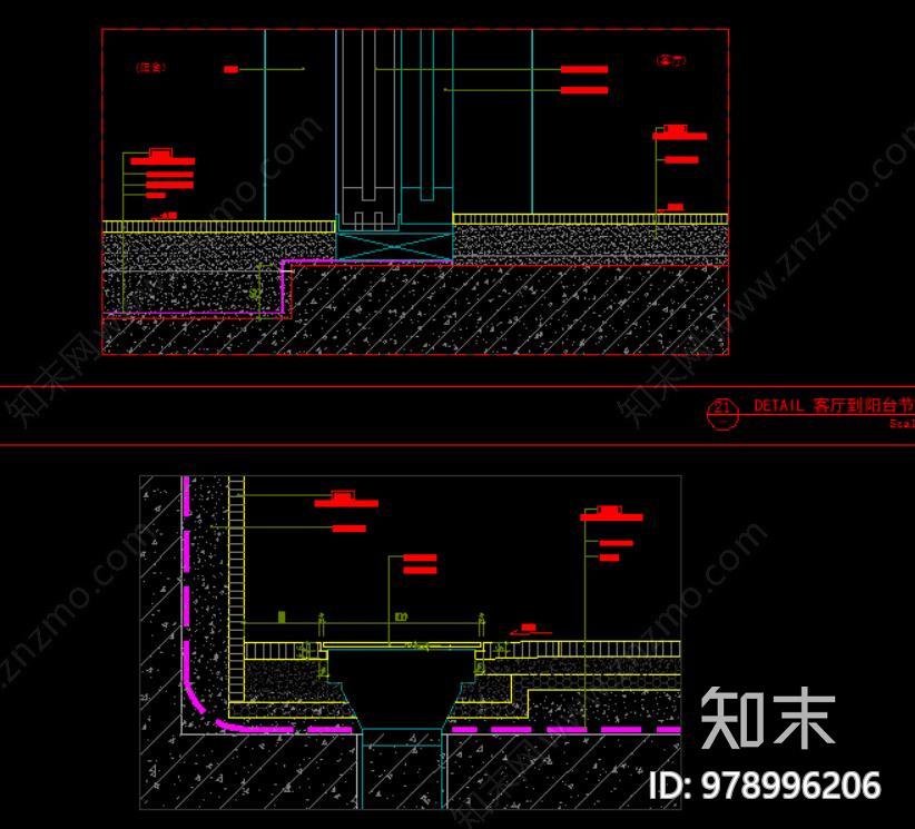 精装修住宅cad施工图下载【ID:978996206】