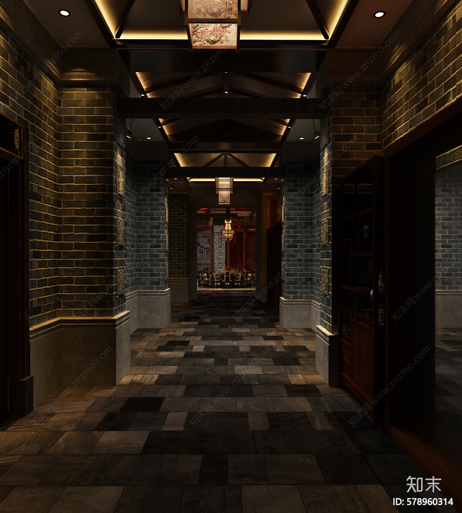 长沙火锅店cad施工图下载【ID:578960314】