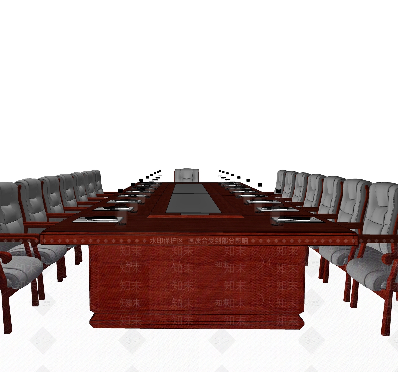 现代会议桌SU模型下载【ID:778961117】