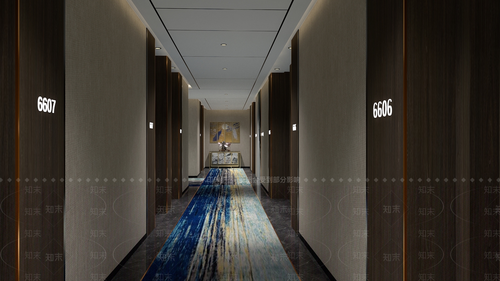 现代酒店空间SU模型下载【ID:979205499】