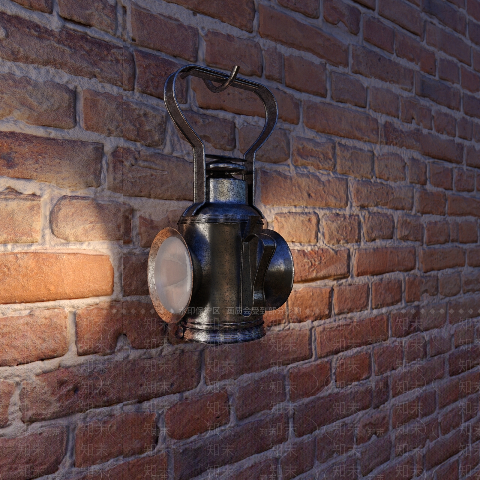 工业风煤油灯3D模型下载【ID:578973921】