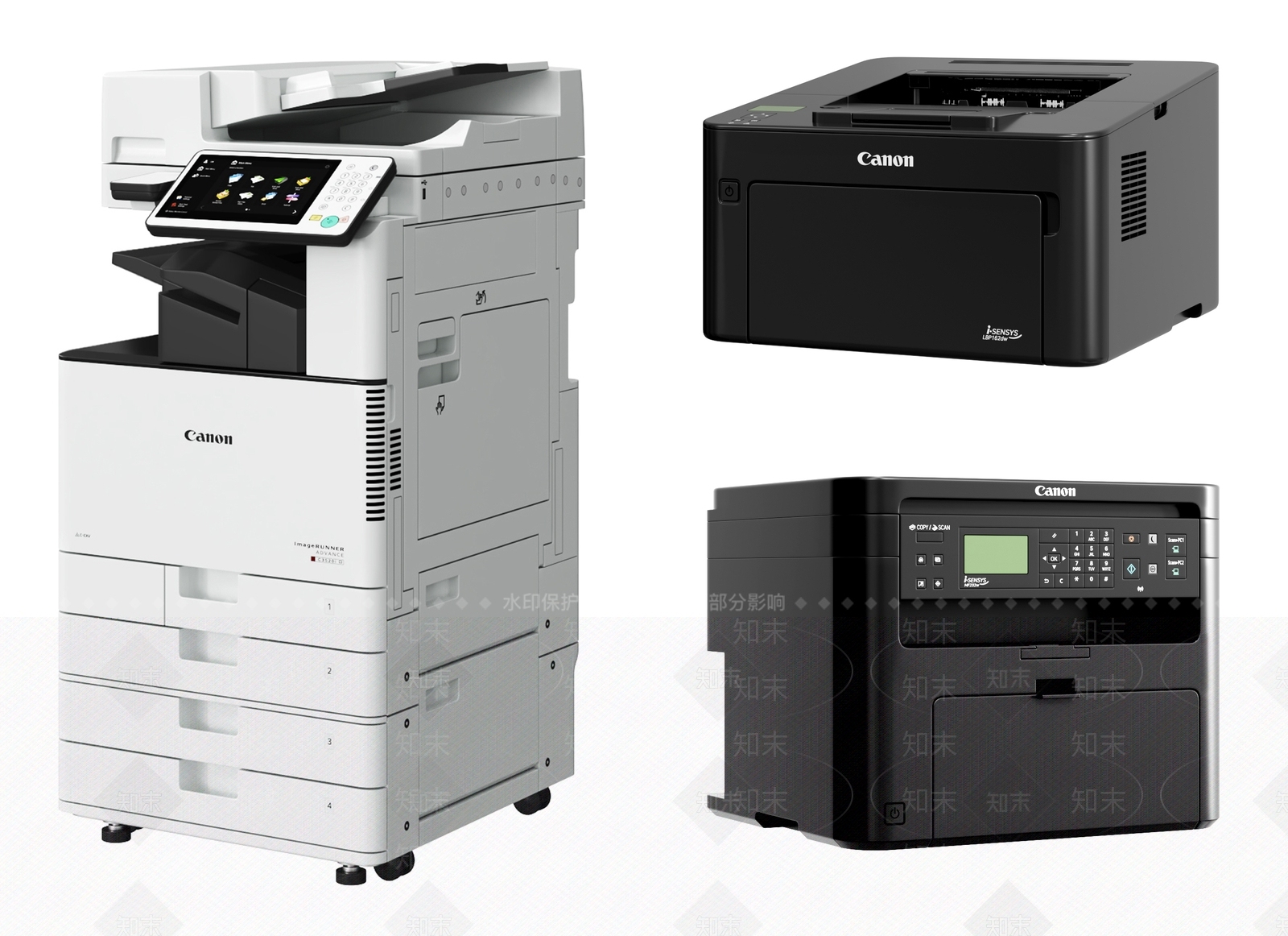 现代打印机复印机组合3D模型下载【ID:278973396】