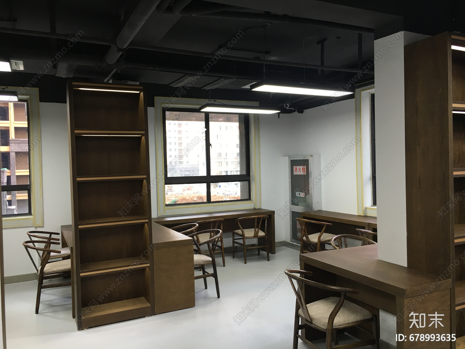 书店图书馆阅览室阅读空间cad施工图下载【ID:678993635】