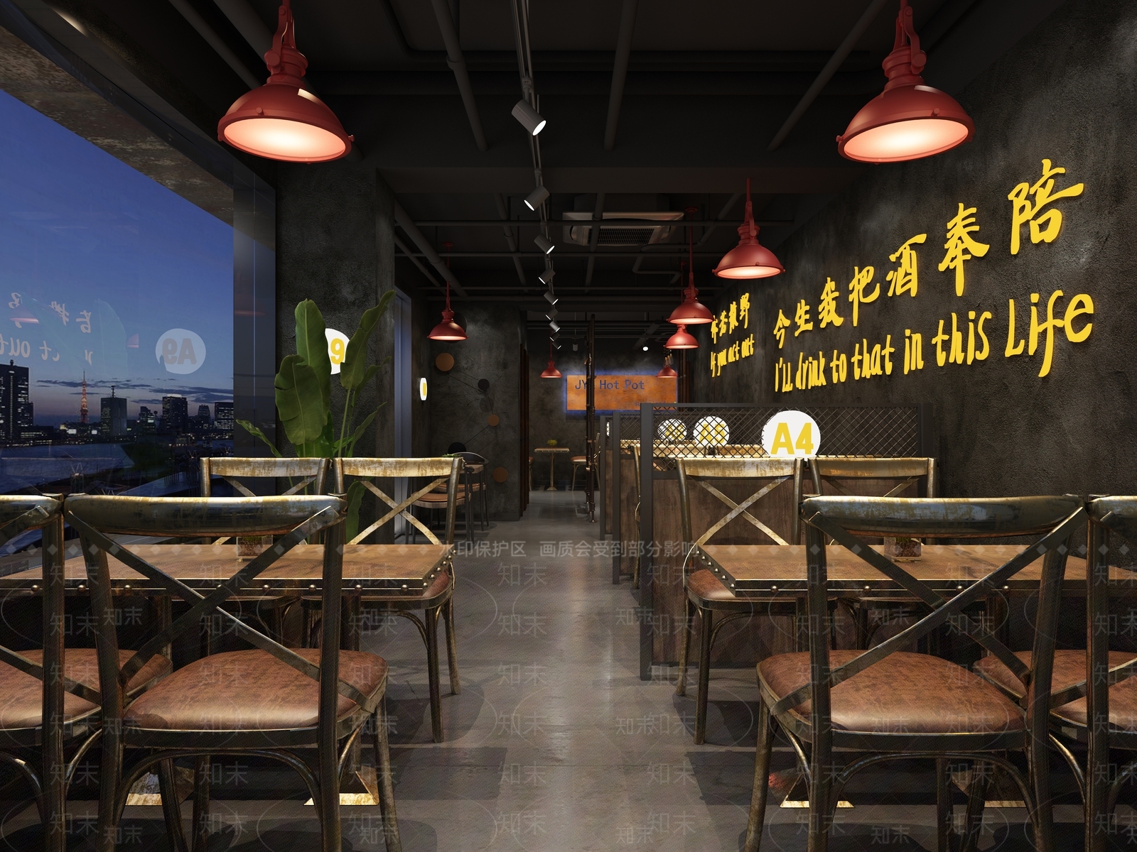 工业风烧烤店3D模型下载【ID:378979282】