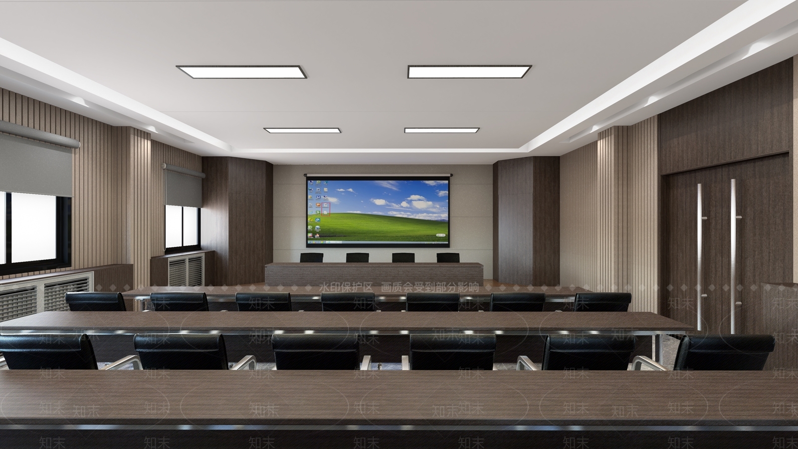 现代报告厅SU模型下载【ID:279204985】