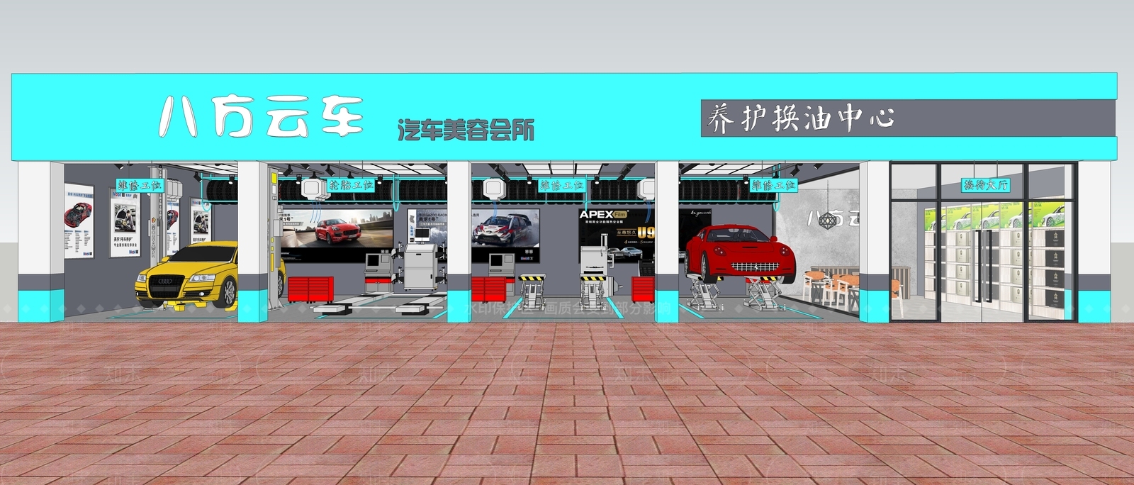 现代商业空间SU模型下载【ID:478983890】