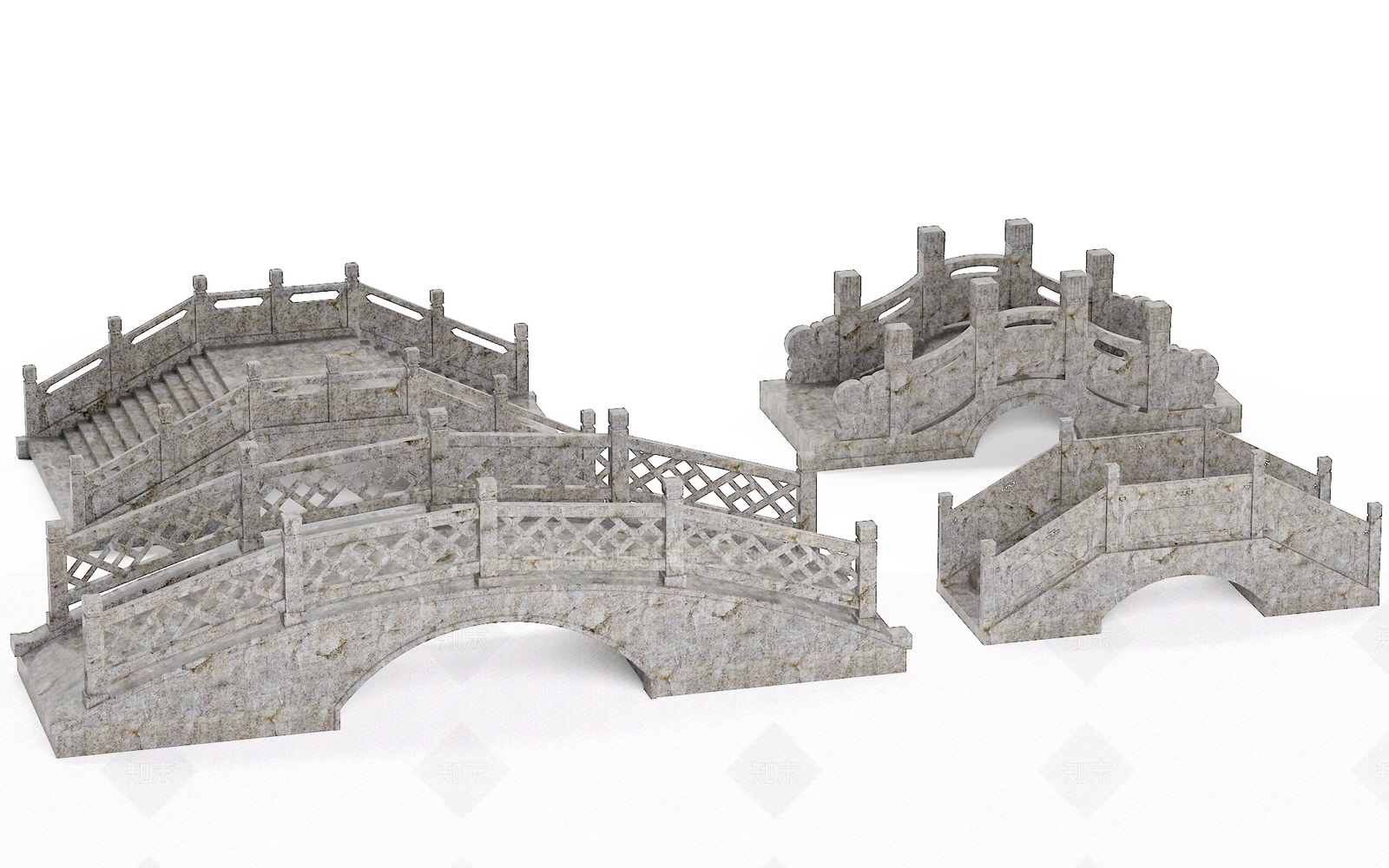 中式石桥3D模型下载【ID:878986486】