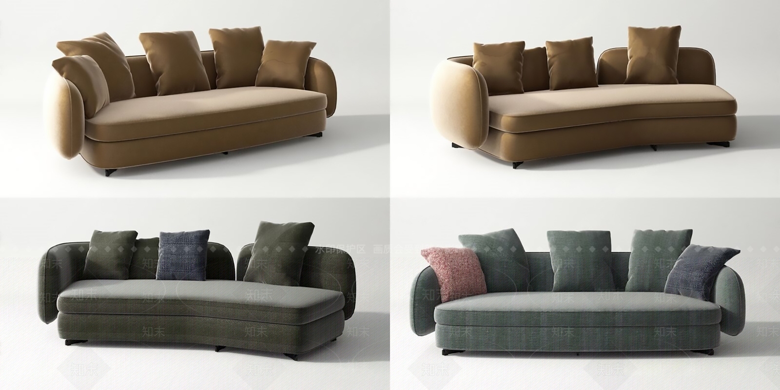 Poliform后现代多人沙发3D模型下载【ID:978999985】