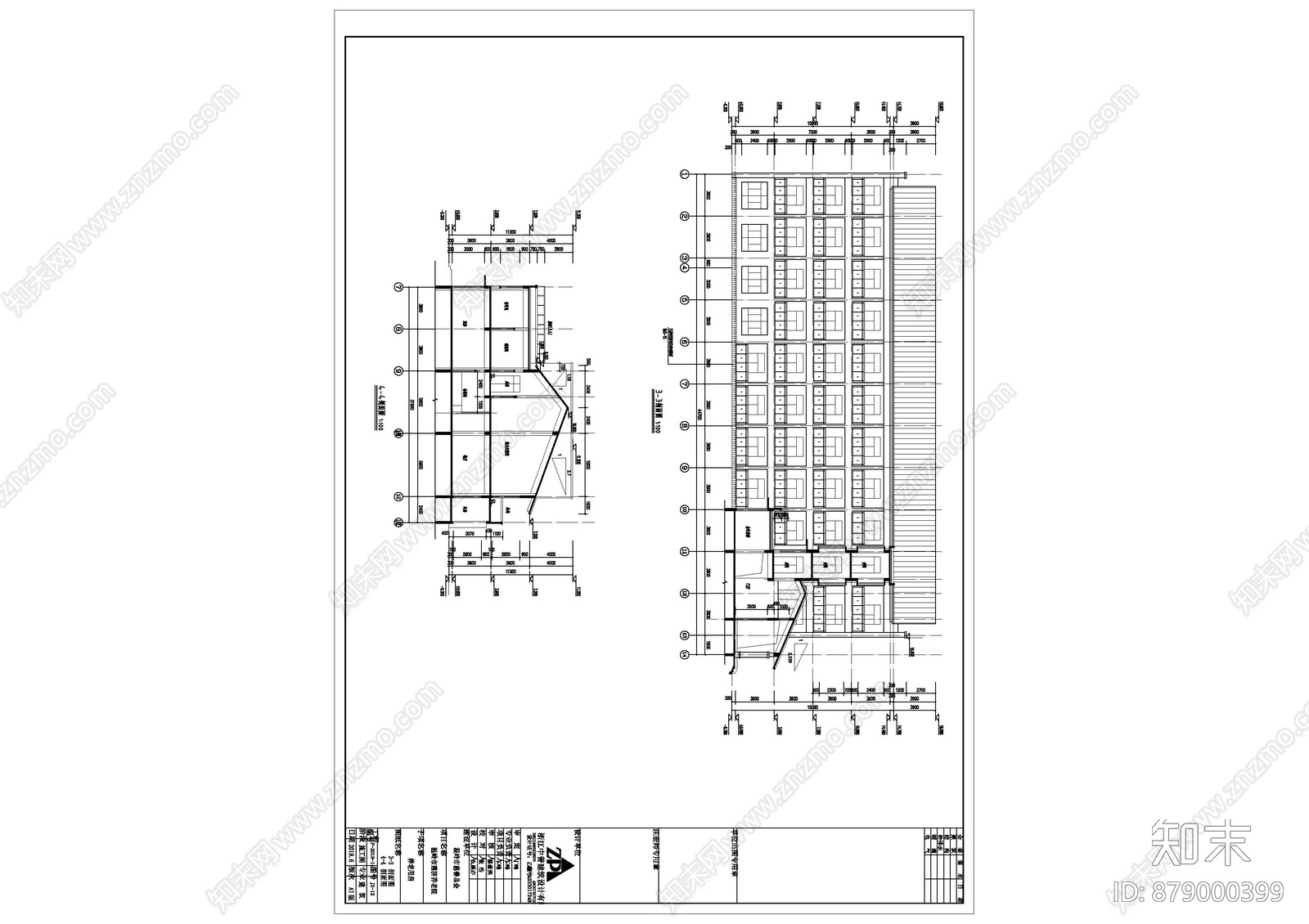 慈济养老院新建工程cad施工图下载【ID:879000399】