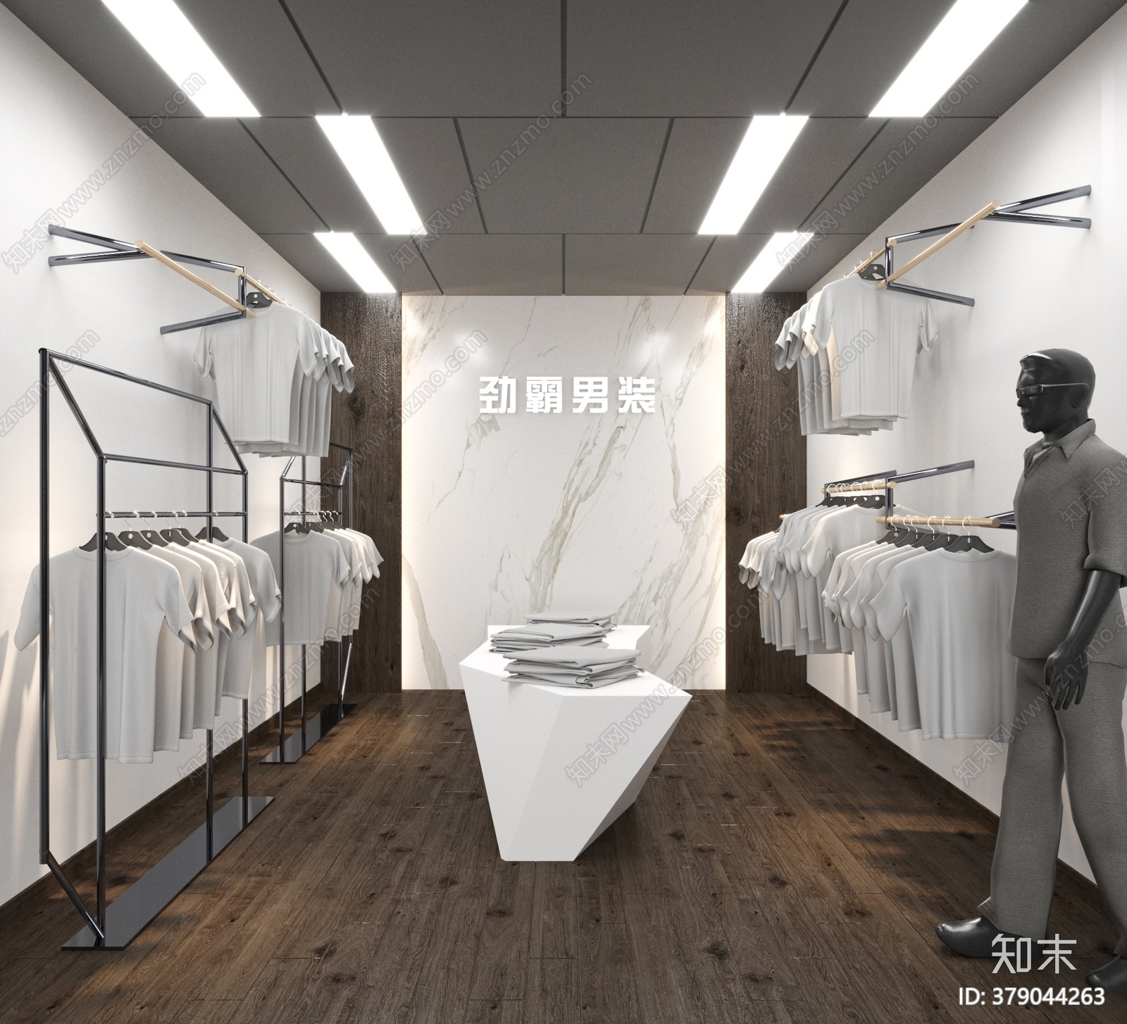 现代风格服装店3D模型下载【ID:379044263】