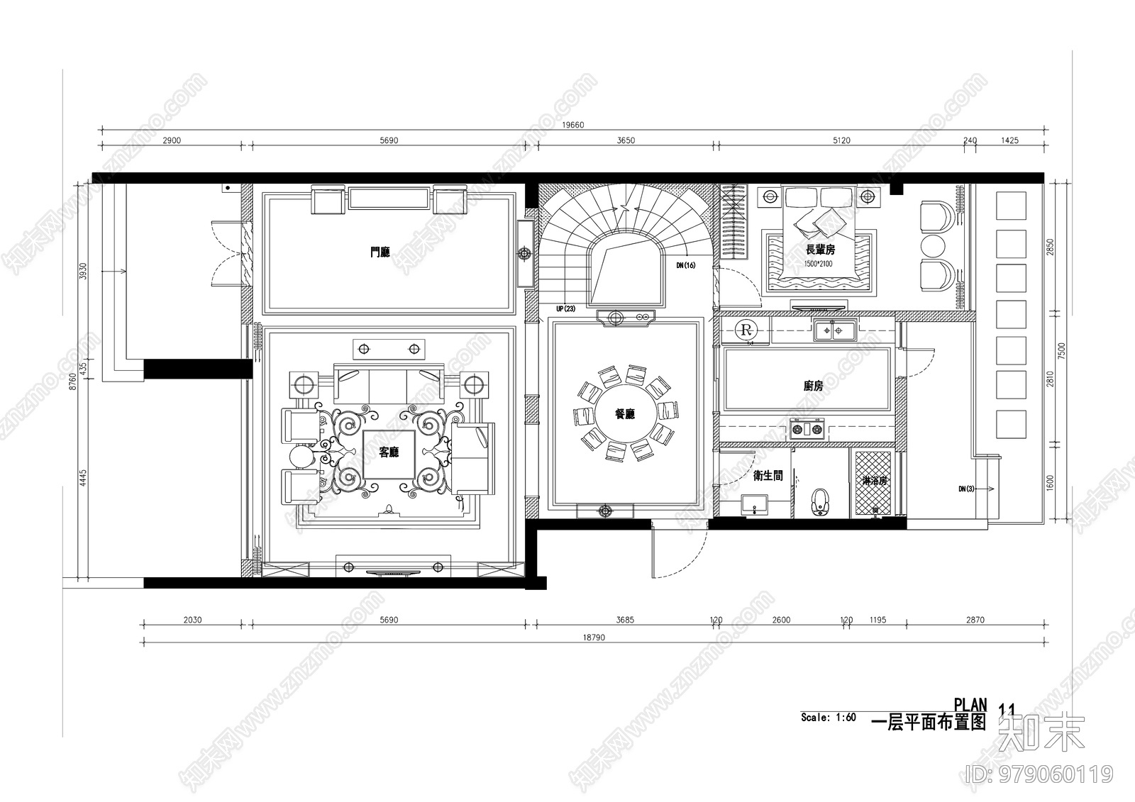 欧式室内设计cad施工图下载【ID:979060119】