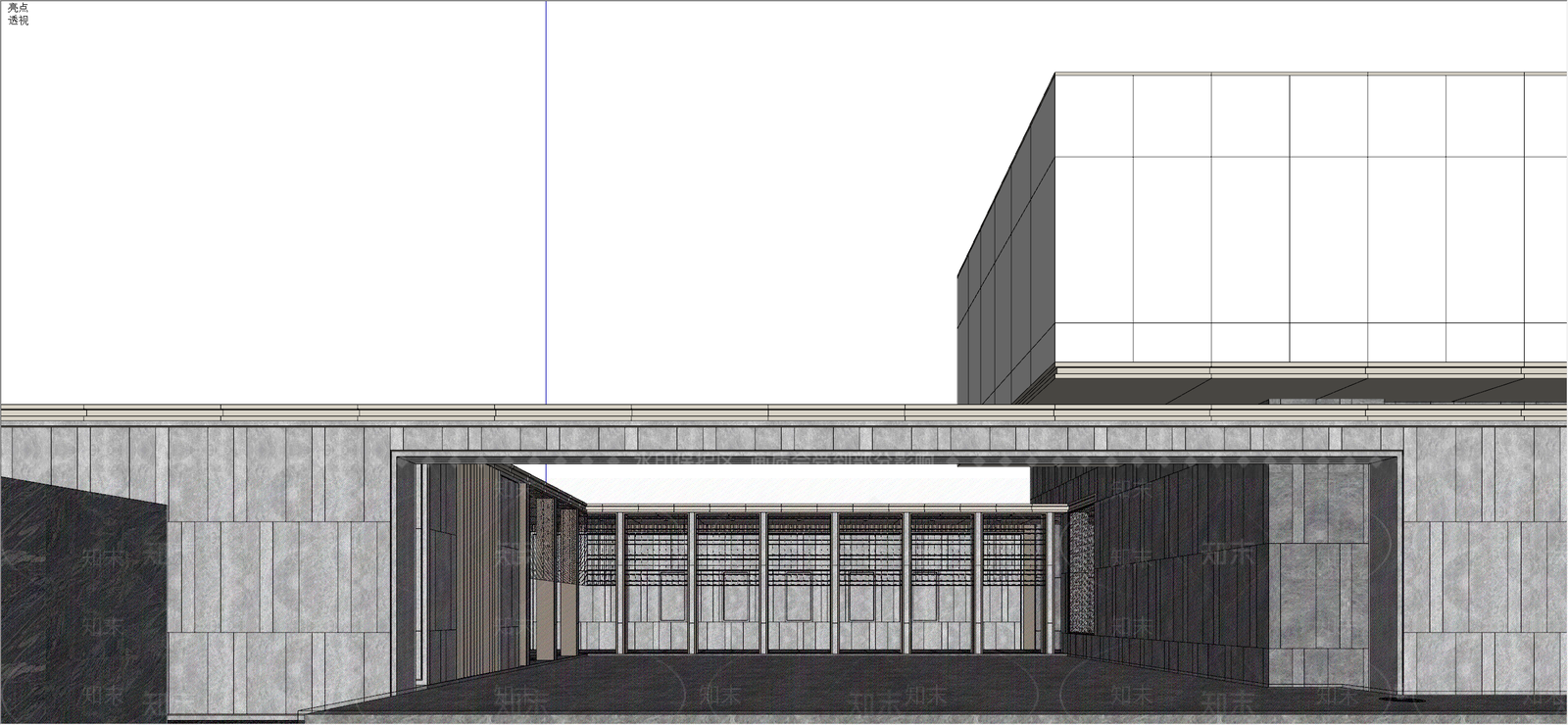 现代小公建SU模型下载【ID:379075707】