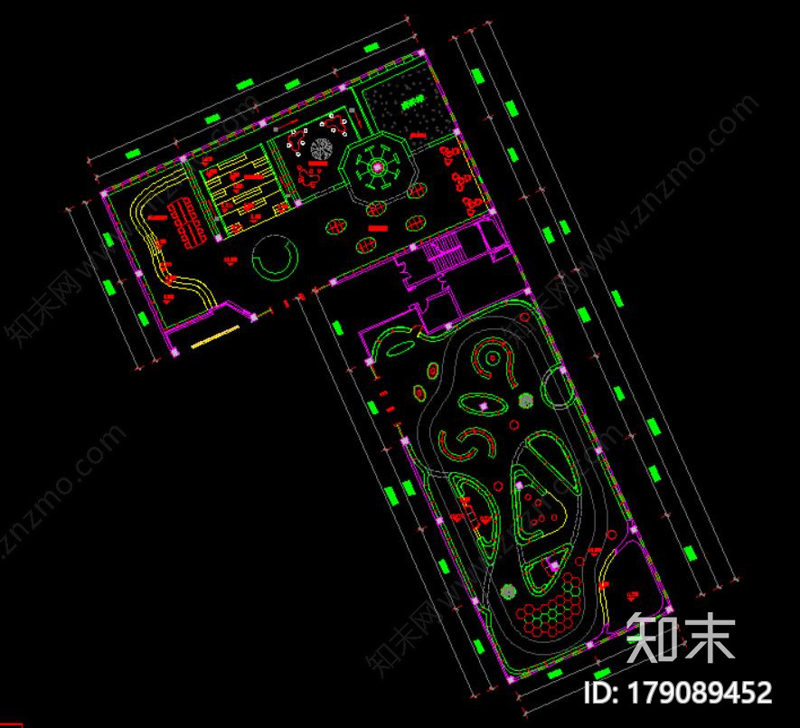 六安低幼儿区效果图cad施工图下载【ID:179089452】