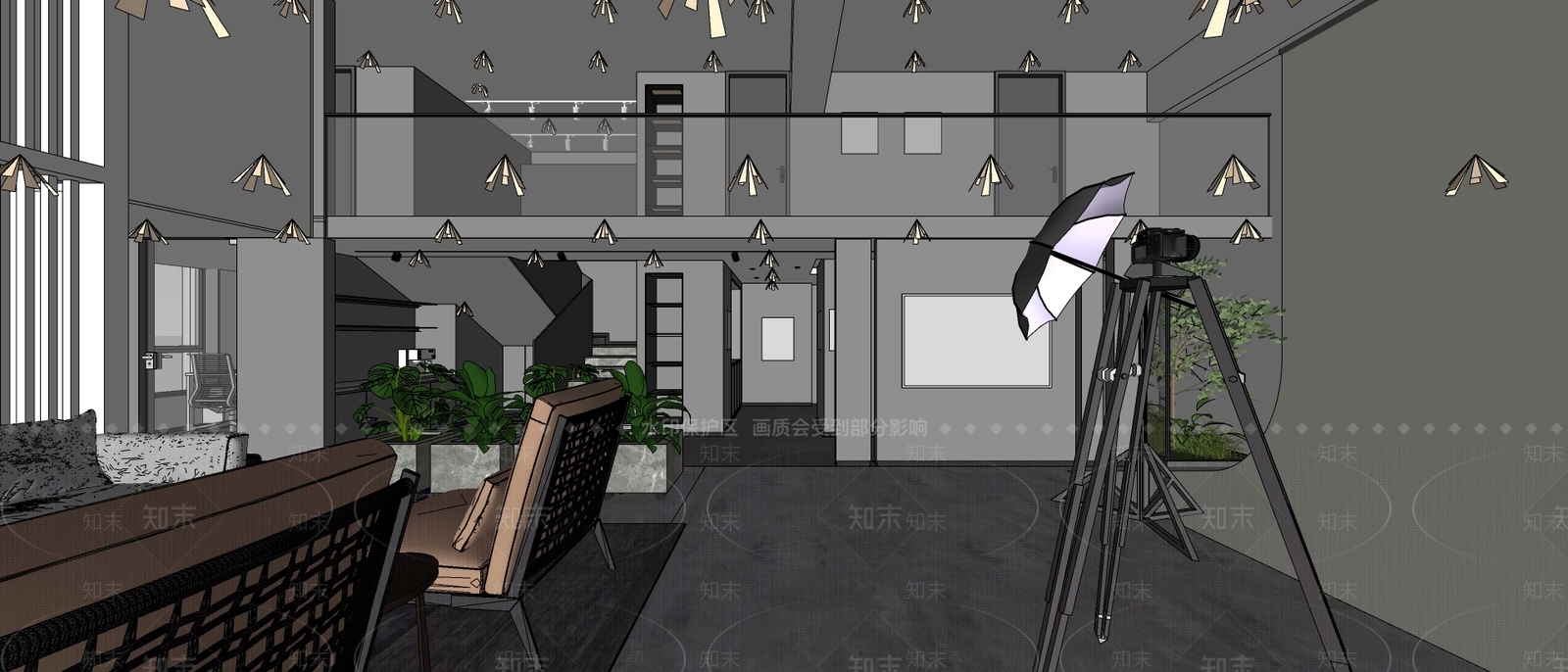 现代摄影店SU模型下载【ID:179221134】