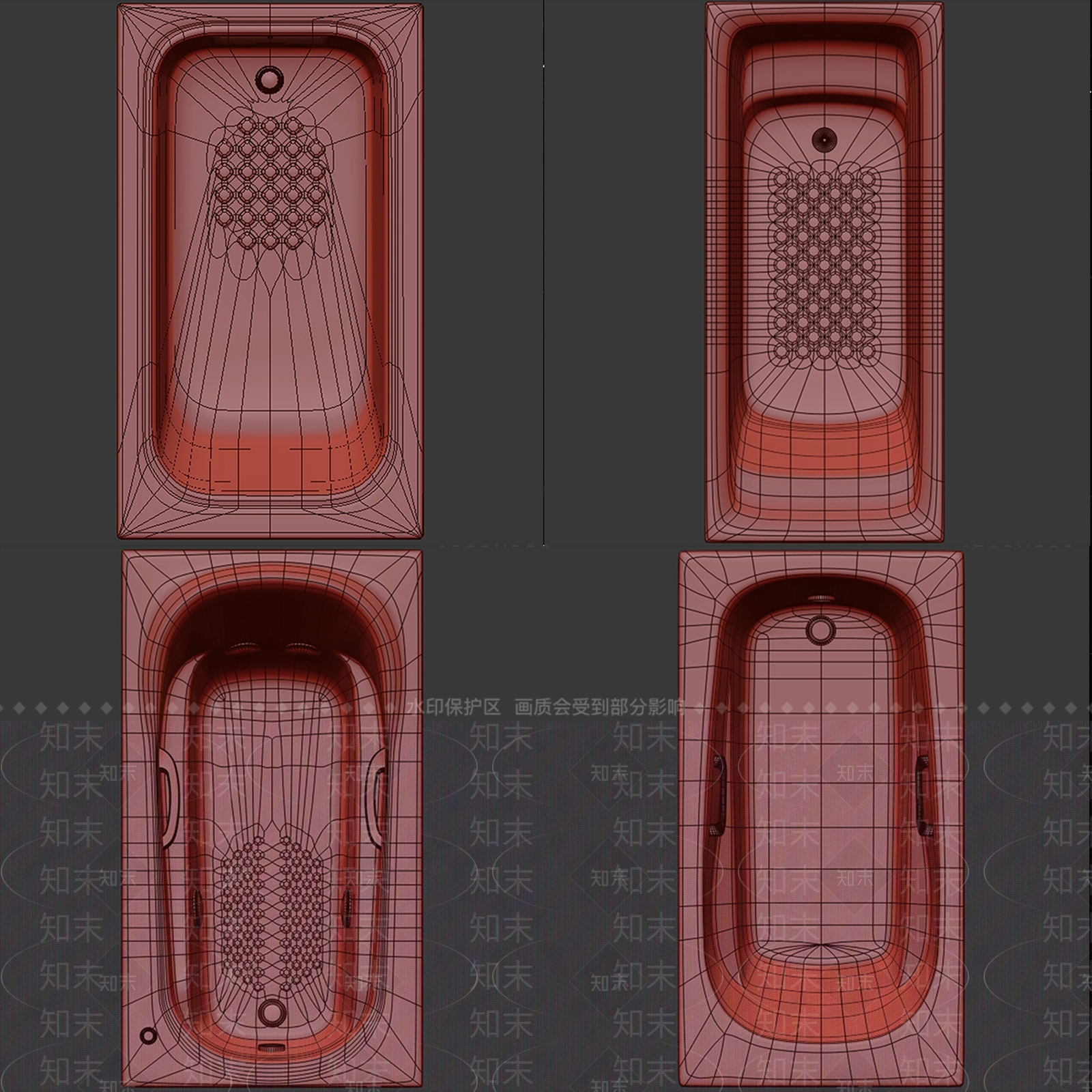 现代浴缸3D模型下载【ID:279109000】
