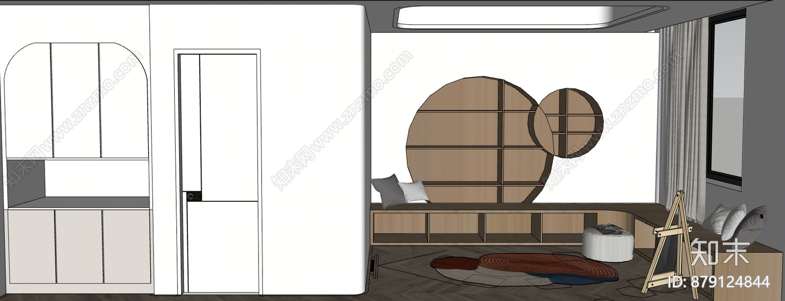 北欧儿童房SU模型下载【ID:879124844】