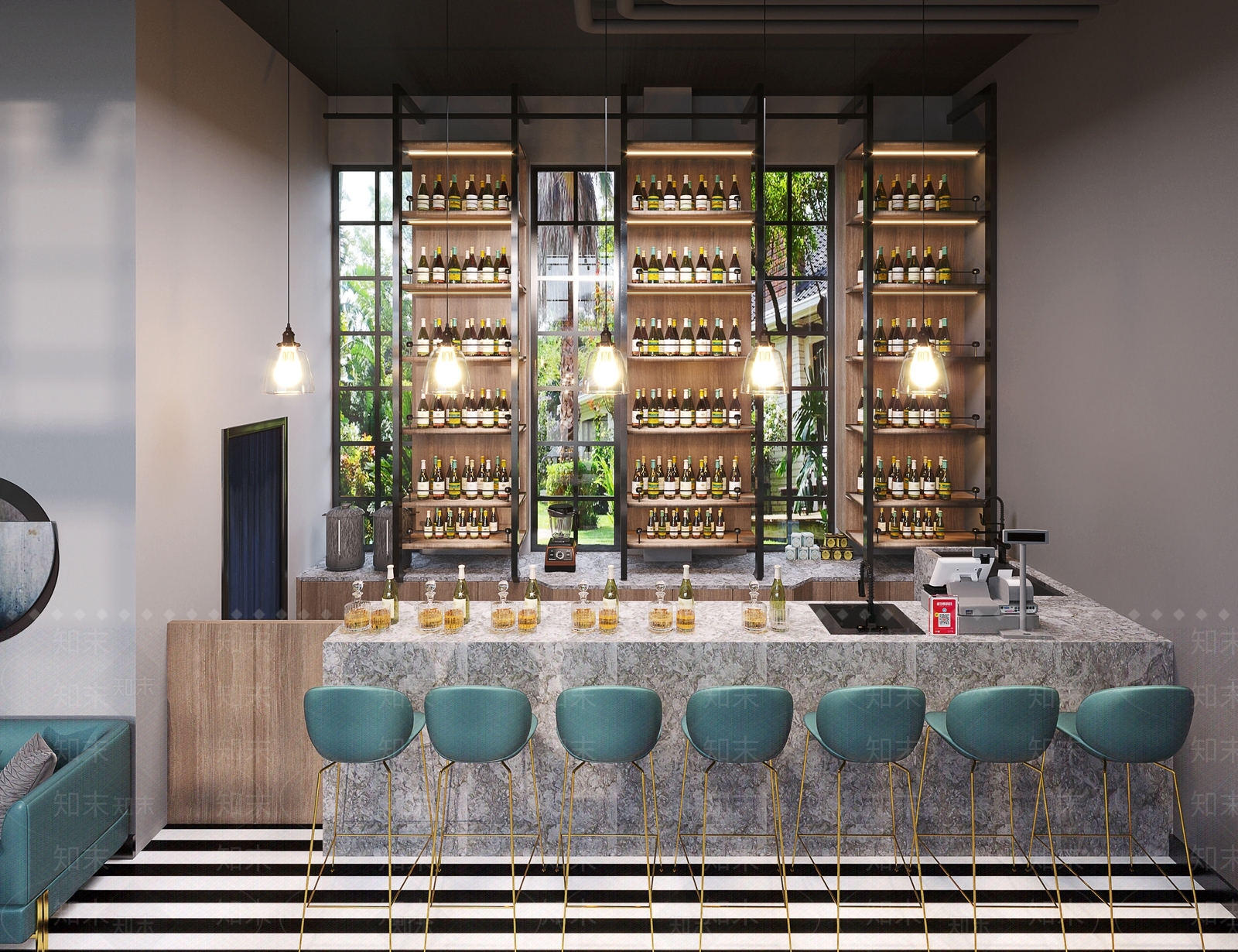 现代酒吧3D模型下载【ID:479134419】